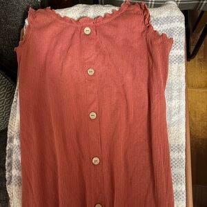 No Boundaries Terracotta Sleeveless Top
